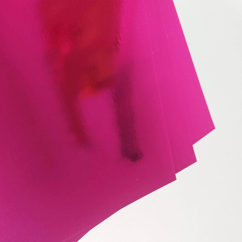 Cartulina Metálica Espejo FUCSIA, 250gr, A4