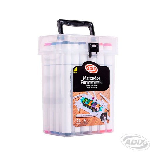 Marcadores permanentes doble punta, Set de 24