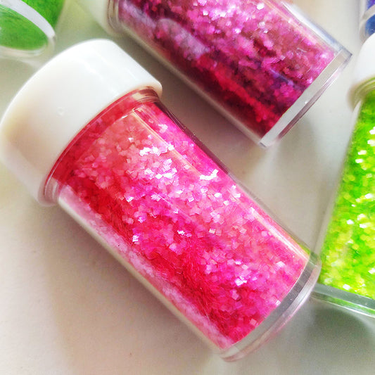 Set de 6 Envases dosificadores de Escarcha Neón