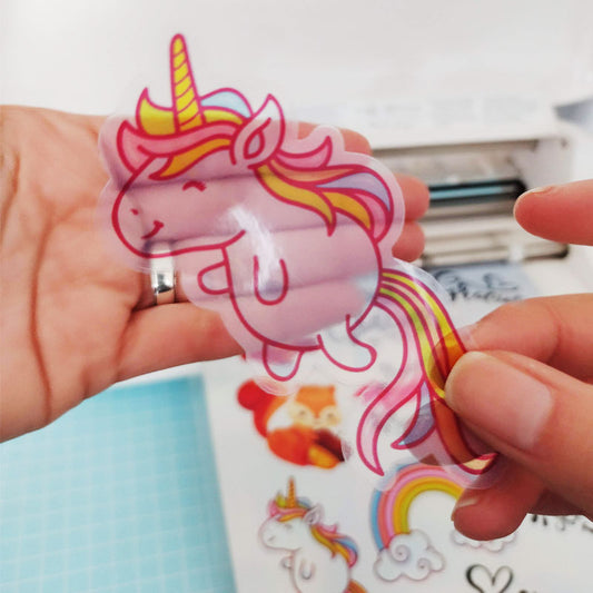 Vinilo adhesivo transparente (no cristalino) imprimible waterproof, A4 - 20Hojas