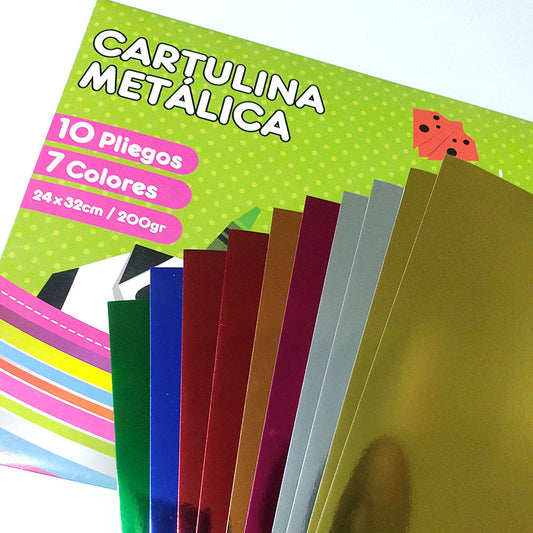 Carpeta de Cartulinas Metálicas, 200gr