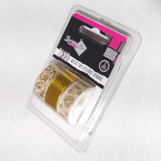 Washi tape con diseños Dorados