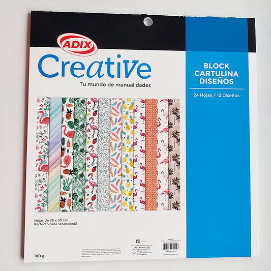 Block de Cartulinas con diseños Tropical