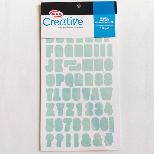 Block de Stickers para Planners Letras