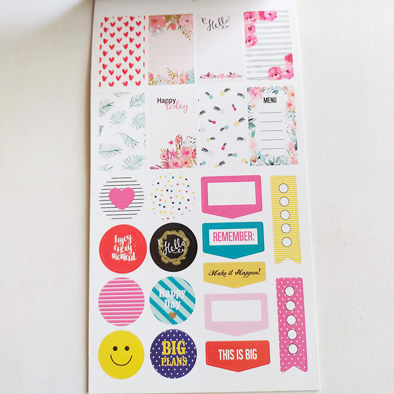 Block de Stickers para Planners Letras