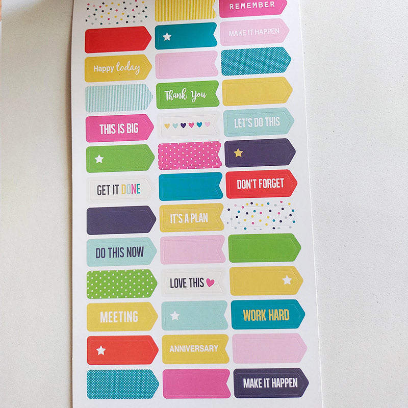 Block de Stickers para Planners Letras