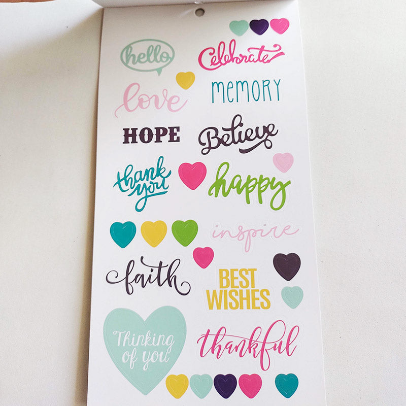 Block de Stickers para Planners Letras