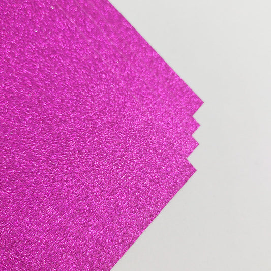 Cartulina Glitter textura suave 250gr, A4 - FUCSIA