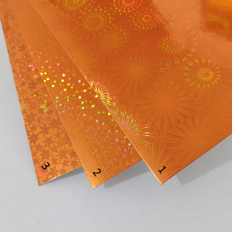 Cartulina Holográfica Naranja 250gr, 25x35cm