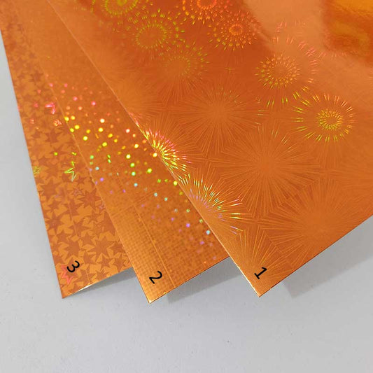 Cartulina Holográfica Naranja 250gr, 25x35cm
