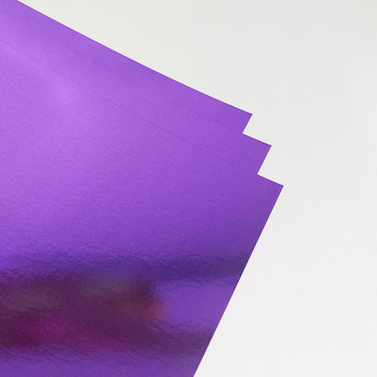 Cartulina Metálica Espejo MORADO, 250gr, A4