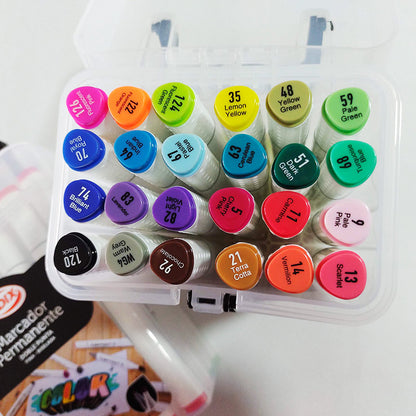 Marcadores permanentes doble punta, Set de 24