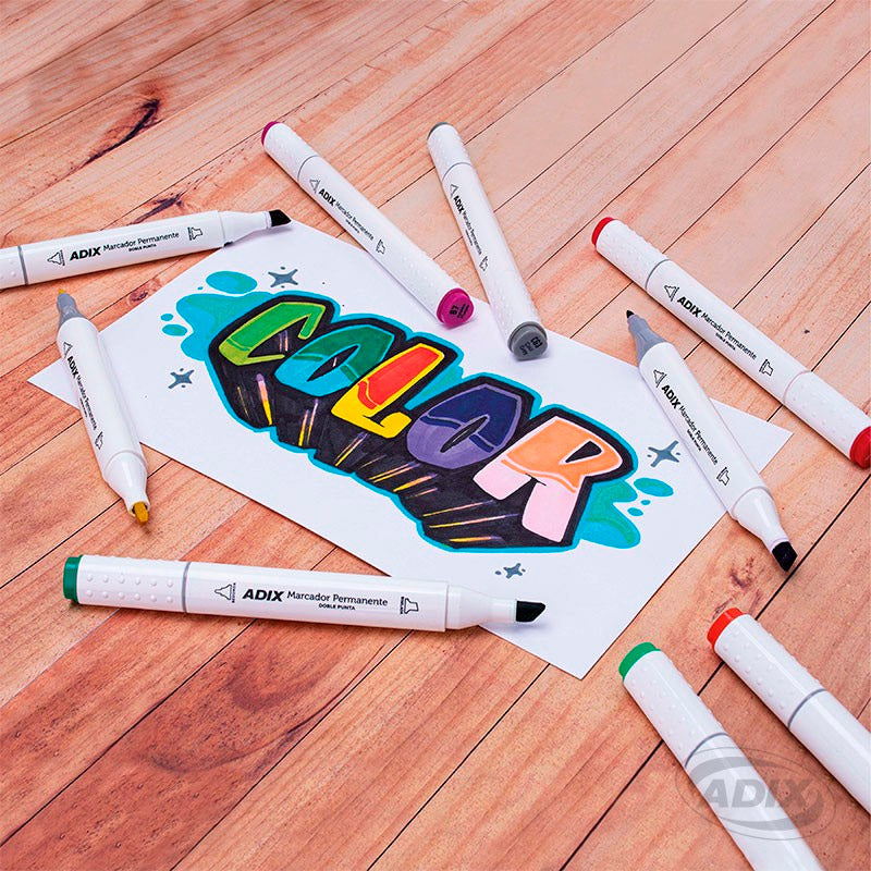 Marcadores permanentes doble punta, Set de 24