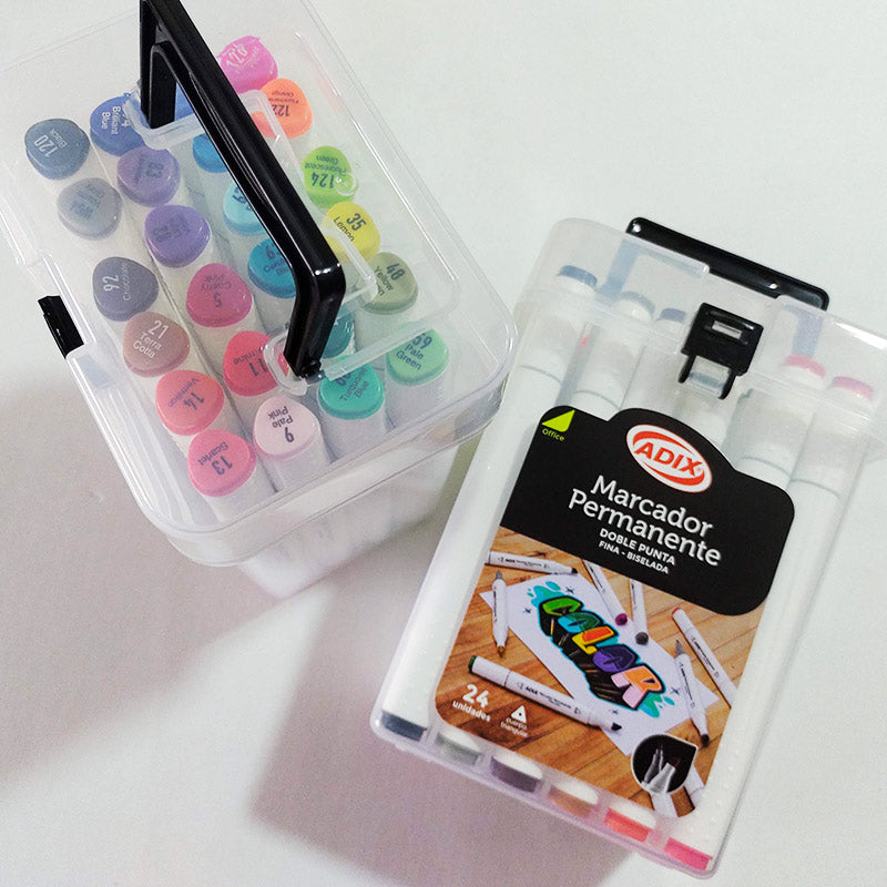 Marcadores permanentes doble punta, Set de 24