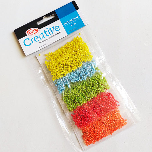 Mostacillas, 5 colores, 40gr