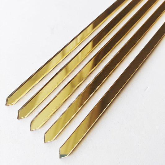 10und, Palitos acrílicos para toppers - Dorado espejo